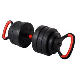 HANTLE BITUMICZNE REGULOWANE ZESTAW 2x20 KG+SZTANGA+UCHWYTY KETTLEBELL RP12-40 RP12-40