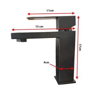 Bateria umywalkowa czarna FSM211A black