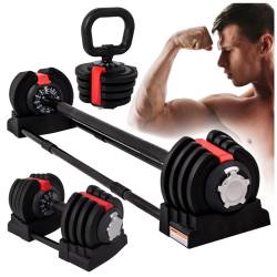 HANTLE REGULOWANE KETTLEBELL ZESTAW AUTOMATYCZNA REGULACJA 3W1 22 KG RP15 RP15