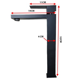Bateria umywalkowa czarna FSM211B black
