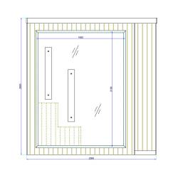 SAUNA OGRODOWA KOMBO INFRARED/FIŃSKA ALTANKA ESPO-COMBO-COFFE 6-8 OSOBOWA 236x213 CM 2W1 ESPO-COMBO-COFFE