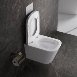 MISKA WC WISZĄCA TORNADO VIVA-WH-02 BIAŁA DESKA WOLNOOPADAJĄCA DUROPLAST VIVA-WH-TR-02