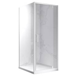 KABINA PRYSZNICOWA PROSTOKĄTNA KZ05A BIAŁA 90x80 CM KZ05A-WH-90X80