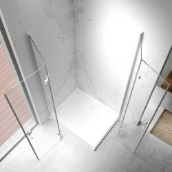 KABINA PRYSZNICOWA PROSTOKĄTNA KZ12B BIAŁA 100x80 CM KZ12B-WH-100X80