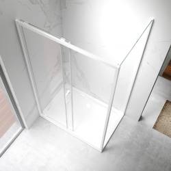 KABINA PRYSZNICOWA PROSTOKĄTNA KZ104C BIAŁA 120x90 CM KZ104C-WH-120X90