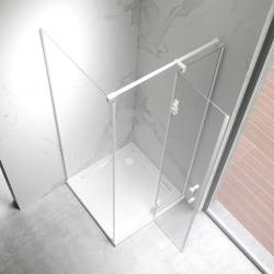 KABINA PRYSZNICOWA KWADRATOWA KZ01B BIAŁA 80x80 CM KZ01B-WH-80