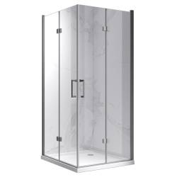 KABINA PRYSZNICOWA KWADRATOWA KZ08B SZCZOTKOWANA STAL 80x80 CM KZ08B-GR-BR-80