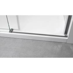 DRZWI PRYSZNICOWE KZ09B SZCZOTKOWANA STAL 105-110 CM 8 MM KZ09B-GR-BR-110