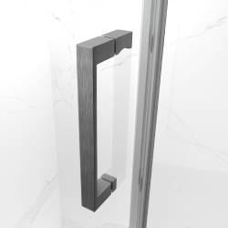 DRZWI PRYSZNICOWE KZ09C SZCZOTKOWANA STAL 115-120 CM 8 MM KZ09C-GR-BR-120