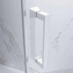 KABINA PRYSZNICOWA PROSTOKĄTNA KZ103 BIAŁA 90x80 CM KZ103-WH-90X80