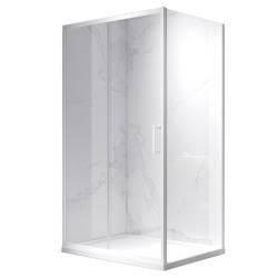 KABINA PRYSZNICOWA PROSTOKĄTNA KZ103A BIAŁA 100x80 CM KZ103A-WH-100X80