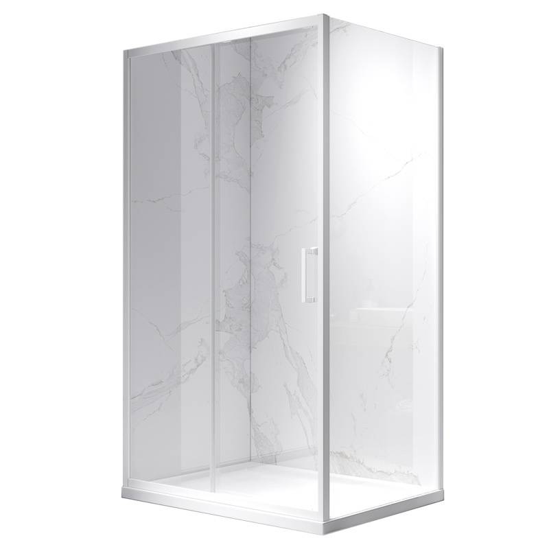 KABINA PRYSZNICOWA PROSTOKĄTNA KZ103C BIAŁA 120x80 CM KZ103C-WH-120X80