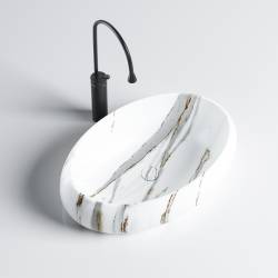 UMYWALKA NABLATOWA CERAMICZNA MARMUROWA OWALNA CARI-MAR1-600 CARI-MAR1-600