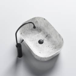 UMYWALKA NABLATOWA CERAMICZNA MARMUROWA PROSTOKĄTNA MILO-MAR2-455 SZARA MILO-MAR2-455