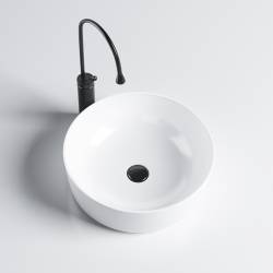 UMYWALKA NABLATOWA CERAMICZNA OKRĄGŁA FINO-WH-415 BIAŁA FINO-WH-415