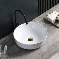 UMYWALKA NABLATOWA CERAMICZNA OKRĄGŁA FINO-WH-415 BIAŁA FINO-WH-415