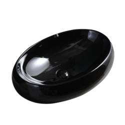 UMYWALKA NABLATOWA CERAMICZNA OWALNA CARI-BL-500 CZARNA CARI-BL-500