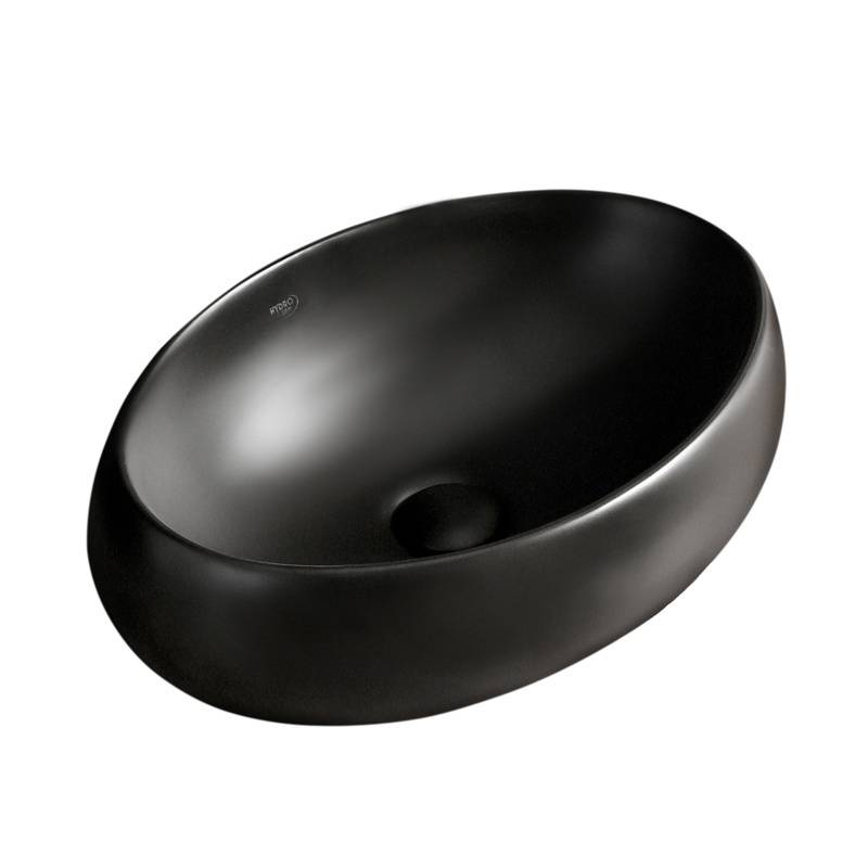UMYWALKA NABLATOWA CERAMICZNA OWALNA CARI-MTB-600 CZARNY MAT CARI-MTB-600