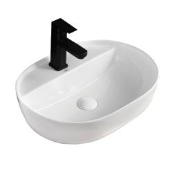UMYWALKA NABLATOWA CERAMICZNA OWALNA EMI-WH-605 BIAŁY EMI-WH-605