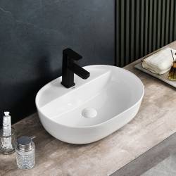 UMYWALKA NABLATOWA CERAMICZNA OWALNA EMI-WH-605 BIAŁY EMI-WH-605