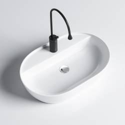 UMYWALKA NABLATOWA CERAMICZNA OWALNA EMI-WH-605 BIAŁY EMI-WH-605