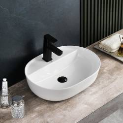 UMYWALKA NABLATOWA CERAMICZNA OWALNA EMI-WH-605 BIAŁY EMI-WH-605