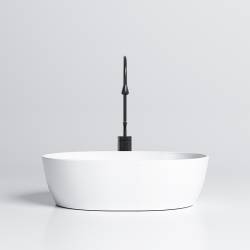 UMYWALKA NABLATOWA CERAMICZNA OWALNA NEO-WH-480 BIAŁY NEO-WH-480