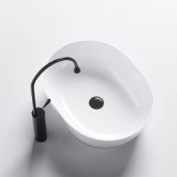 UMYWALKA NABLATOWA CERAMICZNA OWALNA NEO-WH-480 BIAŁY NEO-WH-480