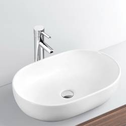 UMYWALKA NABLATOWA CERAMICZNA OWALNA NEO-WH-480 BIAŁY NEO-WH-480