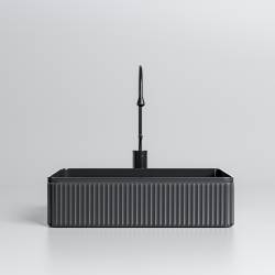 UMYWALKA NABLATOWA CERAMICZNA PROSTOKĄTNA AURA-BL-500 CZARNA AURA-BL-500