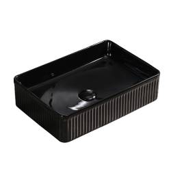 UMYWALKA NABLATOWA CERAMICZNA PROSTOKĄTNA AURA-BL-500 CZARNA AURA-BL-500