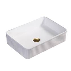 UMYWALKA NABLATOWA CERAMICZNA PROSTOKĄTNA AURA-WH-500 BIAŁA AURA-WH-500