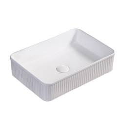 UMYWALKA NABLATOWA CERAMICZNA PROSTOKĄTNA AURA-WH-500 BIAŁA AURA-WH-500