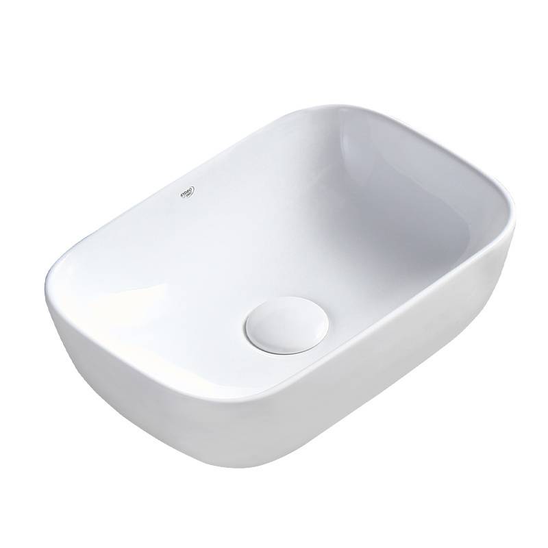 UMYWALKA NABLATOWA CERAMICZNA PROSTOKĄTNA MILO-WH-455 BIAŁA MILO-WH-455