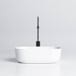 UMYWALKA NABLATOWA CERAMICZNA PROSTOKĄTNA MILO-WH-455 BIAŁA MILO-WH-455