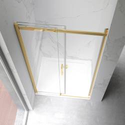 DRZWI PRYSZNICOWE KZ09D ZŁOTE 125-130 CM 8 MM KZ09D-GL-130