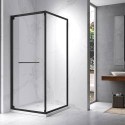 KABINA PRYSZNICOWA KWADRATOWA KZ16A CZARNA 80x80 CM KZ16A-BL-80
