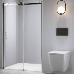 DRZWI PRYSZNICOWE SH03E CHROM 125-130 CM 8 MM SH03E-130