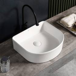 UMYWALKA NABLATOWA CERAMICZNA FINO-WH-400 BIAŁA FINO-WH-400