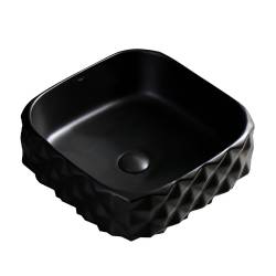 UMYWALKA NABLATOWA CERAMICZNA KWADRATOWA PEARL-MTB-400 CZARNY MAT PEARL-MTB-400