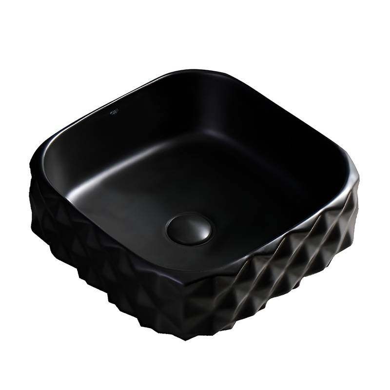 UMYWALKA NABLATOWA CERAMICZNA KWADRATOWA PEARL-MTB-400 CZARNY MAT PEARL-MTB-400