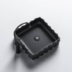 UMYWALKA NABLATOWA CERAMICZNA KWADRATOWA PEARL-MTB-400 CZARNY MAT PEARL-MTB-400