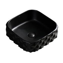 UMYWALKA NABLATOWA CERAMICZNA KWADRATOWA PEARL-MTB-400 CZARNY MAT PEARL-MTB-400
