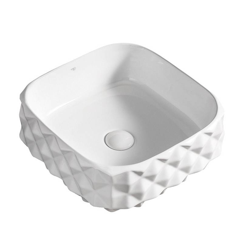 UMYWALKA NABLATOWA CERAMICZNA KWADRATOWA PEARL-WH-400 BIAŁA PEARL-WH-400