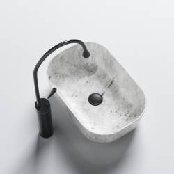 UMYWALKA NABLATOWA CERAMICZNA MARMUROWA PROSTOKĄTNA MILO-MAR2-370 SZARA MILO-MAR2-370