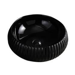 UMYWALKA NABLATOWA CERAMICZNA OKRĄGŁA NAOMI-BL-400 CZARNA NAOMI-BL-400