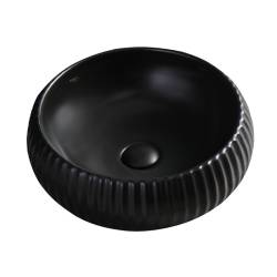 UMYWALKA NABLATOWA CERAMICZNA OKRĄGŁA NAOMI-MTB-400 CZARNY MAT NAOMI-MTB-400