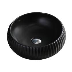 UMYWALKA NABLATOWA CERAMICZNA OKRĄGŁA NAOMI-MTB-400 CZARNY MAT NAOMI-MTB-400