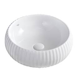 UMYWALKA NABLATOWA CERAMICZNA OKRĄGŁA NAOMI-WH-400 BIAŁA NAOMI-WH-400
