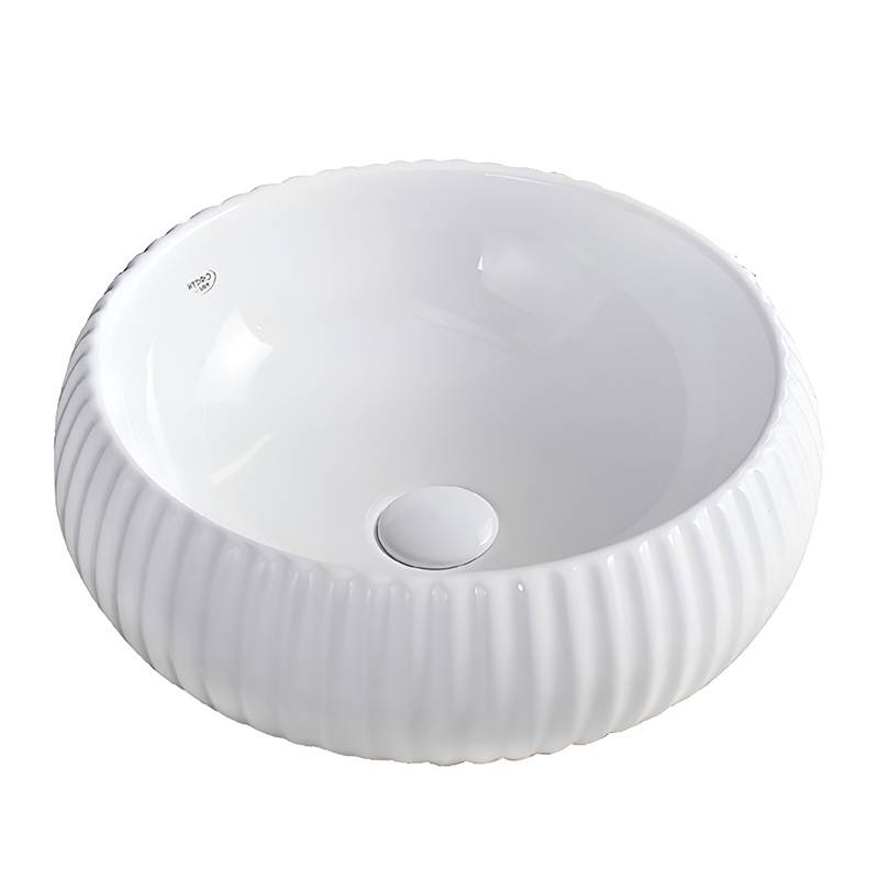 UMYWALKA NABLATOWA CERAMICZNA OKRĄGŁA NAOMI-WH-400 BIAŁA NAOMI-WH-400